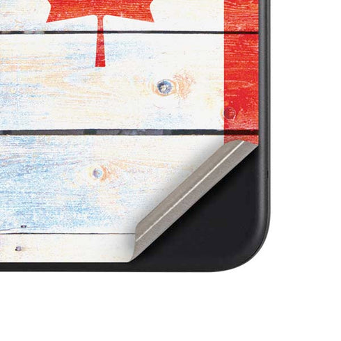 Canada Flag Light Wood Google Pixel 8a Skin